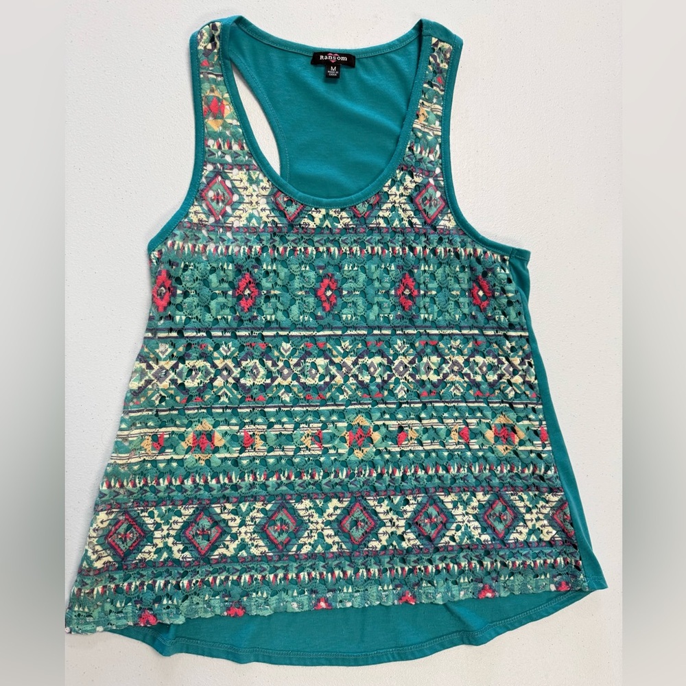 Ransom Turquoise Tank Top